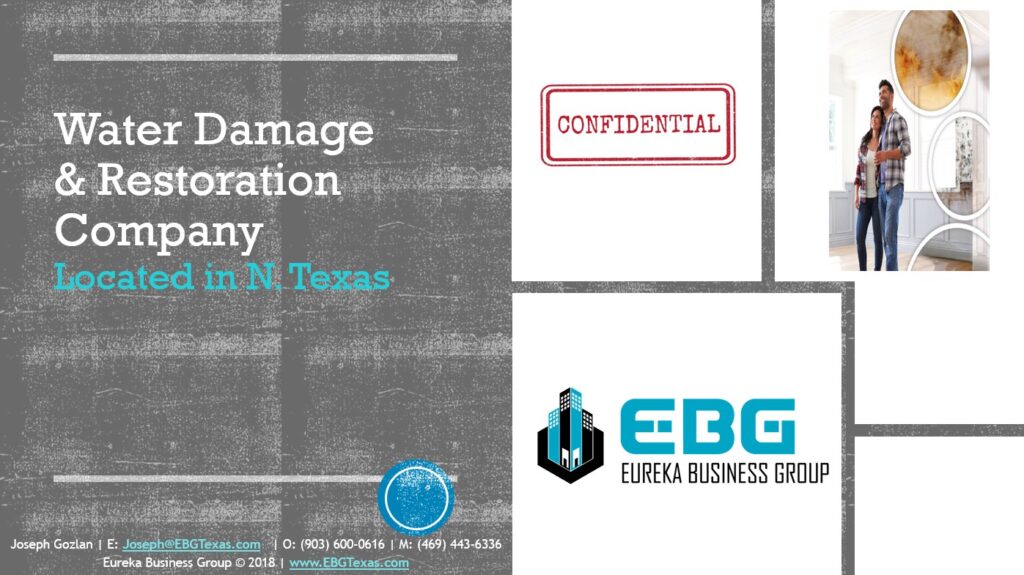 Established Water Damage & Restoration Company For Sale in North Texas
