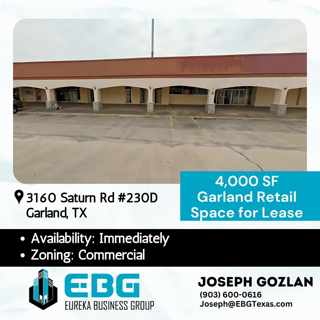 Texas Commercial Properties For LEASE | 3160 Saturn Rd. Suite 230D Garland, TX 75041​