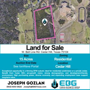Land for sale in Cedar Hill, TX | Eureka Business Group: Your Retail Navigator in DFW Commercial Real Estate