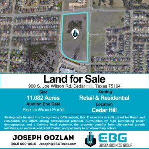 Land for sale in Cedar Hill, TX | Eureka Business Group: Your Retail Navigator in DFW Commercial Real Estate