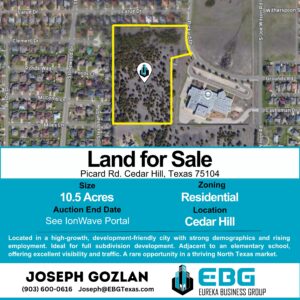 Land for sale in Cedar Hill, TX | Eureka Business Group: Your Retail Navigator in DFW Commercial Real Estate