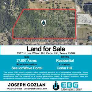 For Sale: 1317 N. Joe Wilson Rd. Cedar Hill, Texas 75104